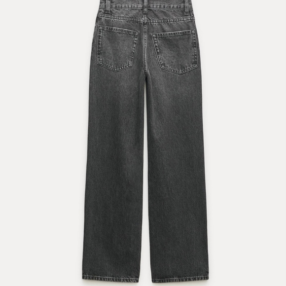 Zara Mid Waist Straight Cut Jewel Jeans - Picture 7 of 8